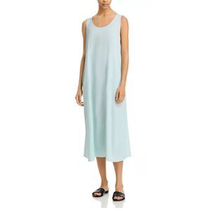 Nearly NEW Eileen Fisher 100% silk crepe maxi dress, XS $398 C40